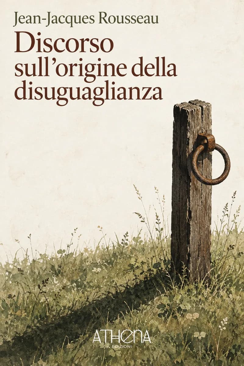 Discorso sull'origine della disuguaglianza di Jean-Jacques Rousseau – copertina Edizioni Athena