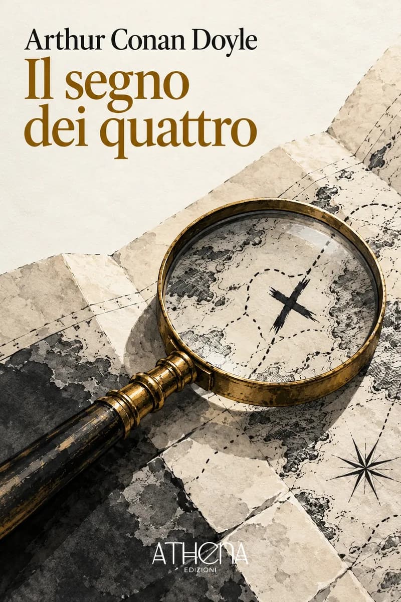 Il segno dei quattro di Arthur Conan Doyle – copertina Edizioni Athena