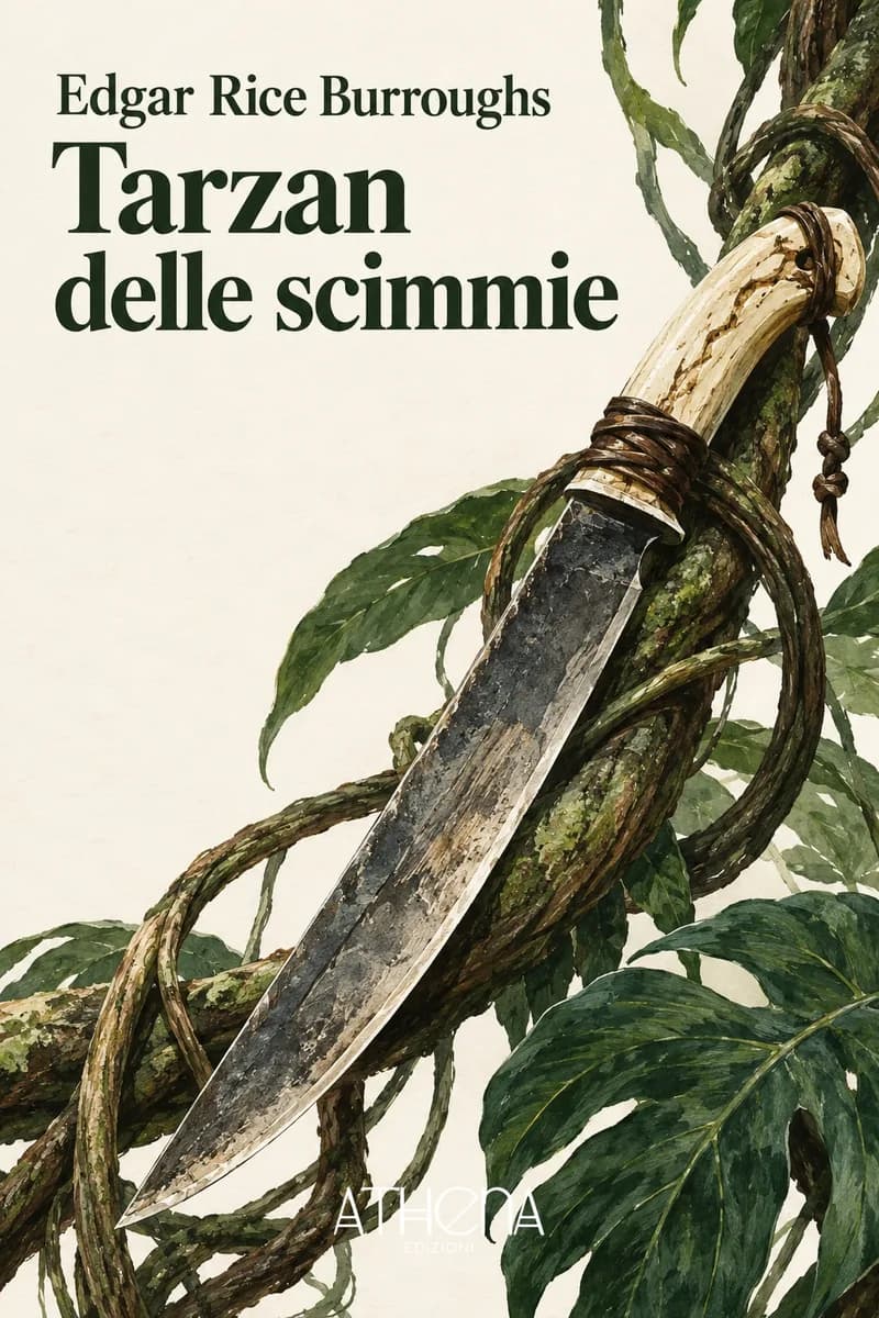 Tarzan delle scimmie di Edgar Rice Burroughs – copertina Edizioni Athena
