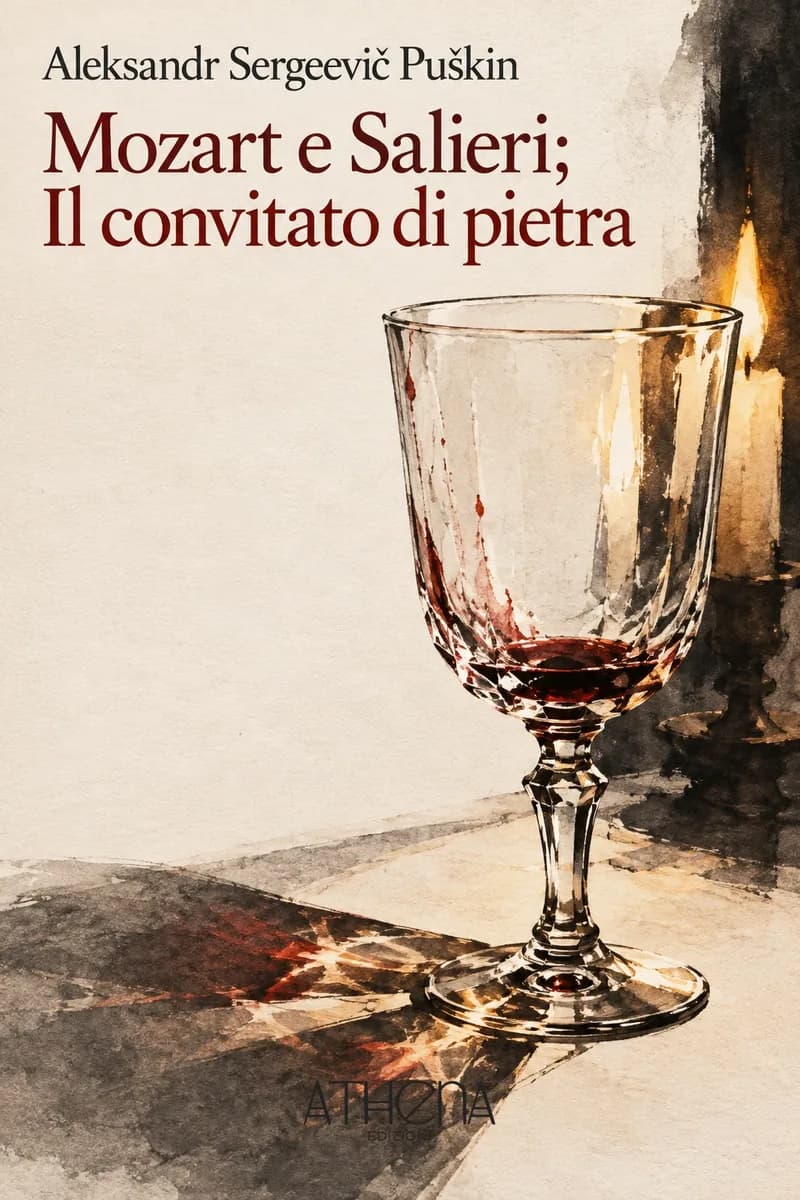 Mozart e Salieri; Il convitato di pietra di Aleksandr Sergeevič Puškin – copertina Edizioni Athena