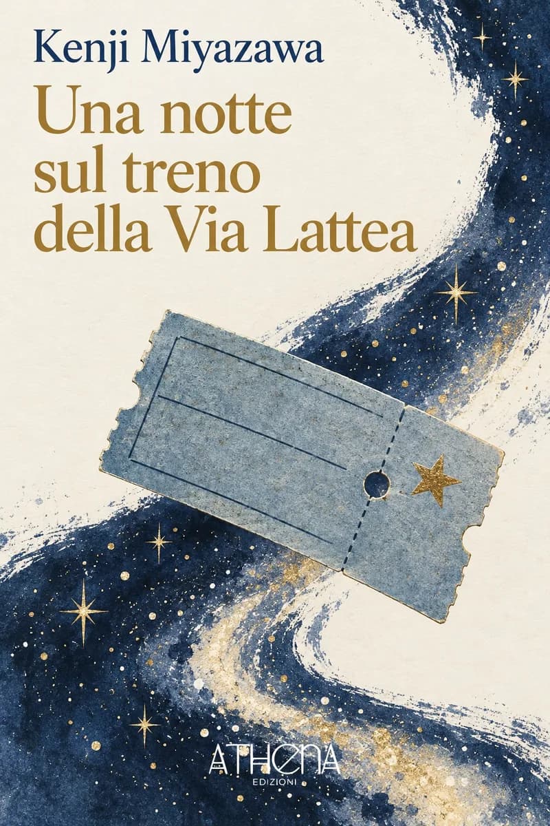 Una notte sul treno della Via Lattea di Kenji Miyazawa – copertina Edizioni Athena