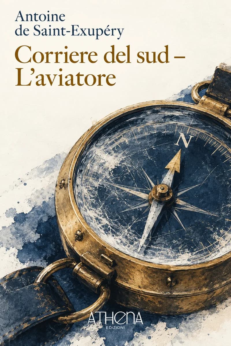 Corriere del sud – L'aviatore di Antoine de Saint-Exupéry – copertina Edizioni Athena