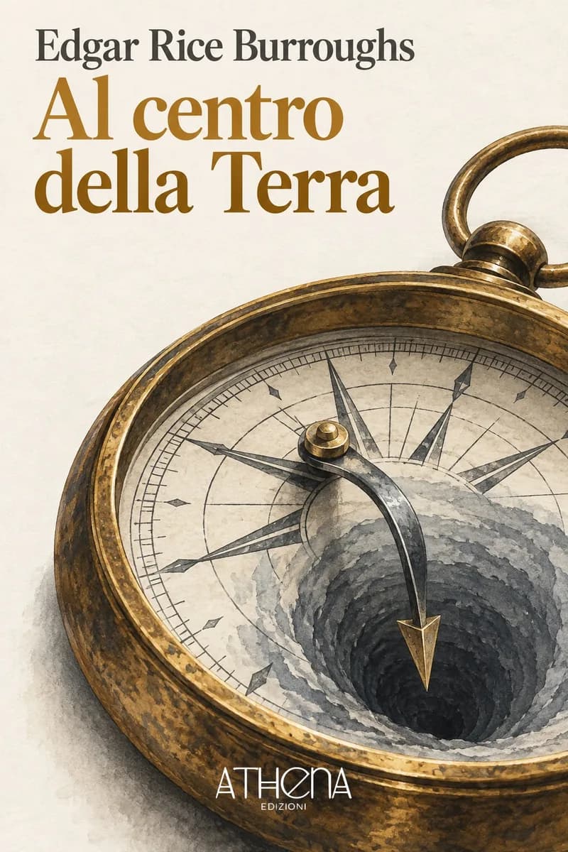 Al centro della Terra di Edgar Rice Burroughs – copertina Edizioni Athena