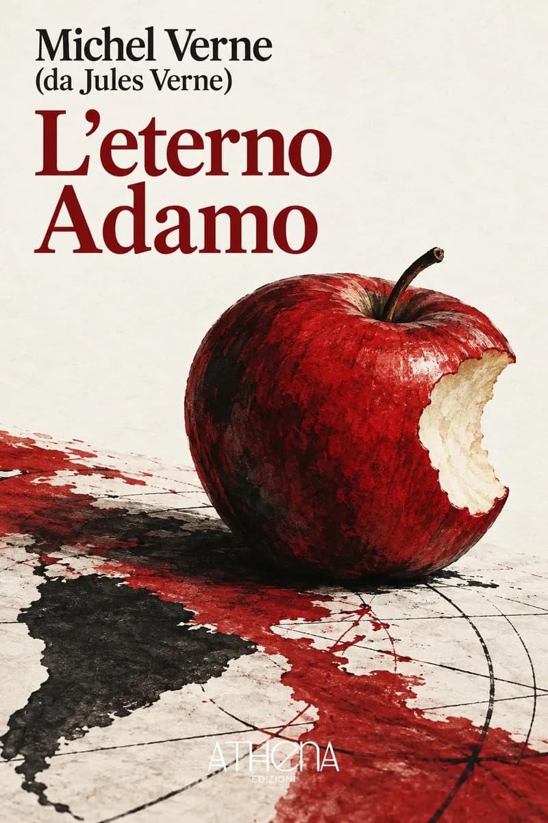 L'eterno Adamo di Michel Verne (da Jules Verne) – copertina Edizioni Athena