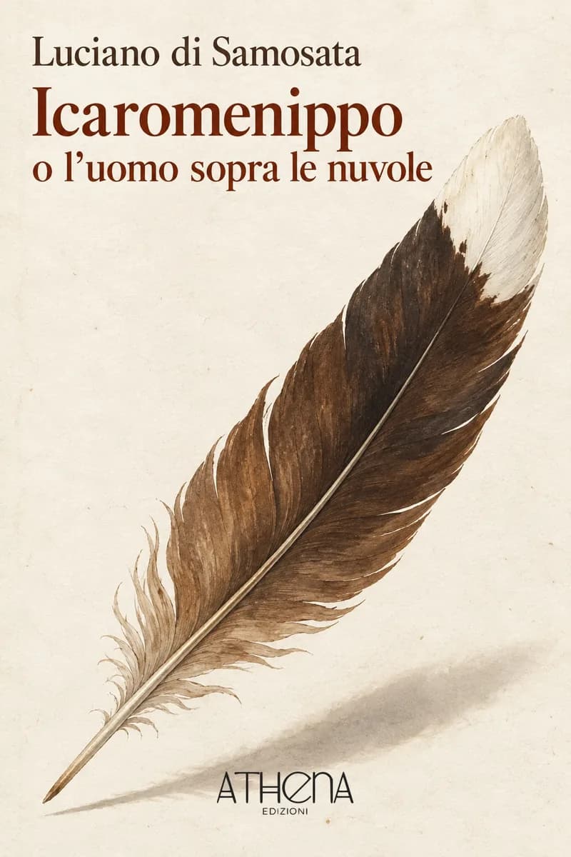 Icaromenippo o l'uomo sopra le nuvole di Luciano di Samosata – copertina Edizioni Athena