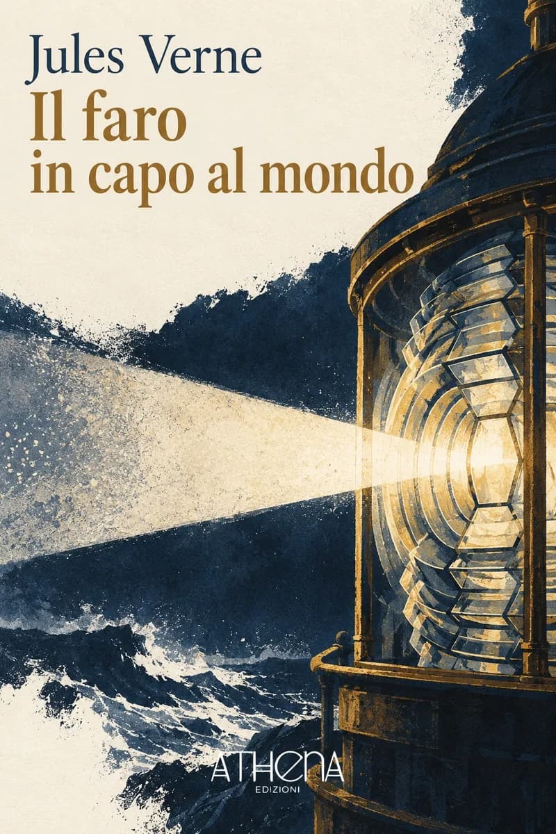 Il faro in capo al mondo di Jules Verne – copertina Edizioni Athena