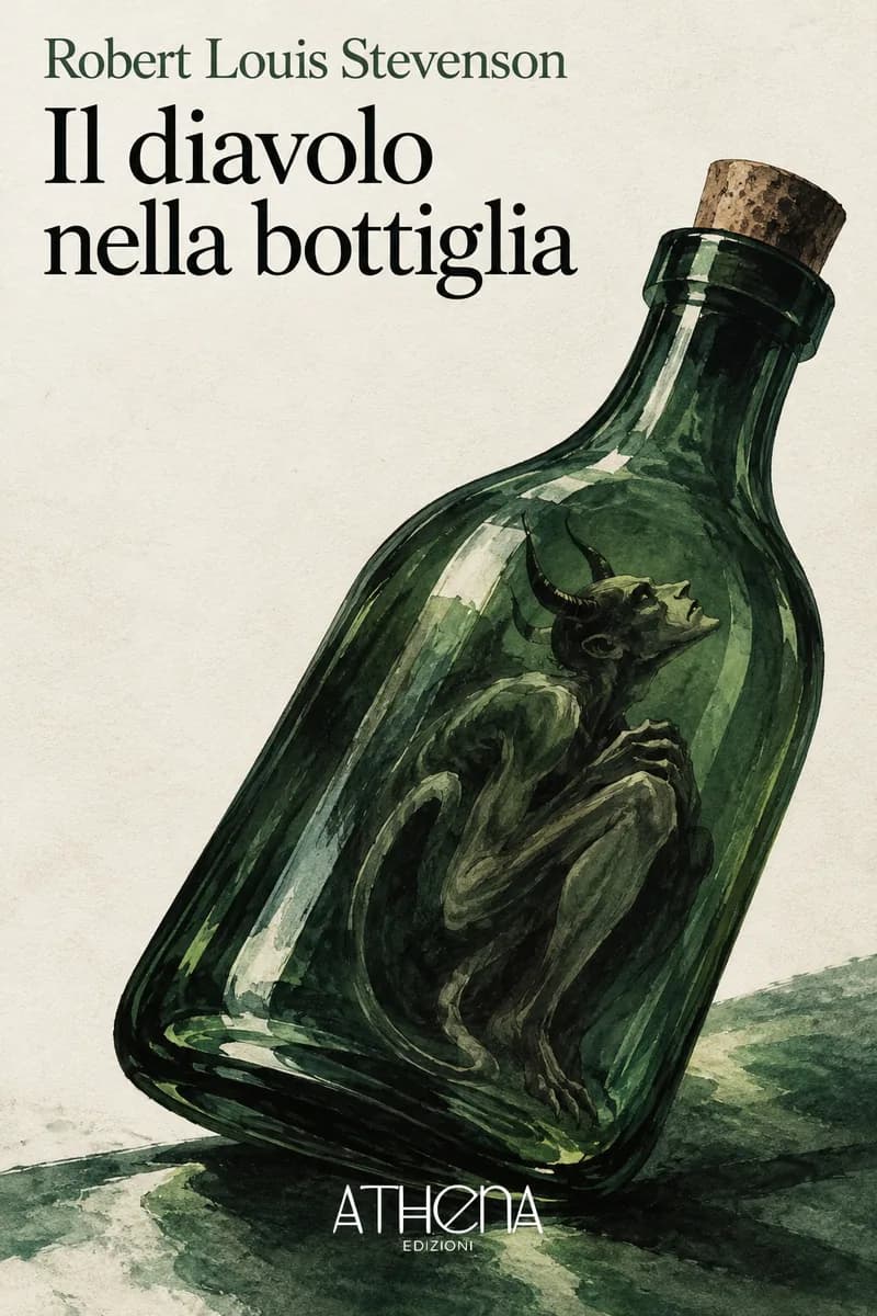 Il diavolo nella bottiglia di Robert Louis Stevenson – copertina Edizioni Athena