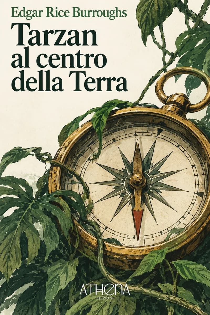 Tarzan al centro della Terra di Edgar Rice Burroughs – copertina Edizioni Athena