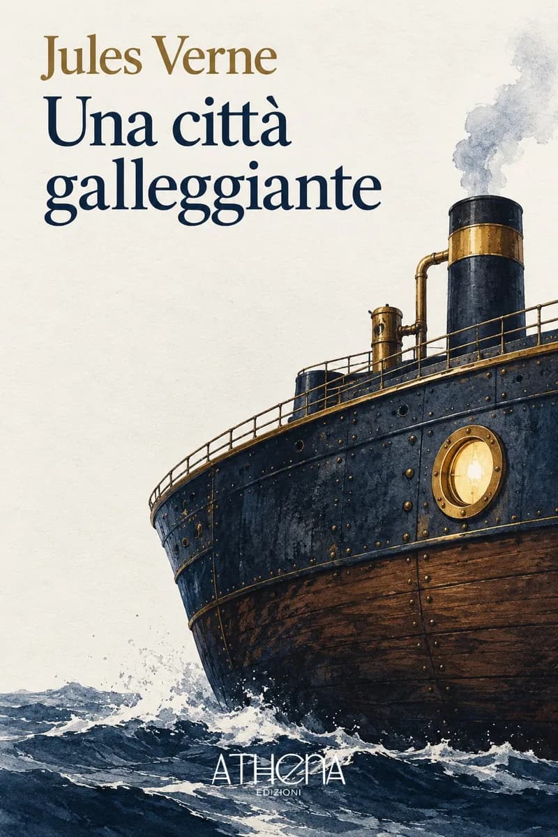 Una città galleggiante di Jules Verne – copertina Edizioni Athena