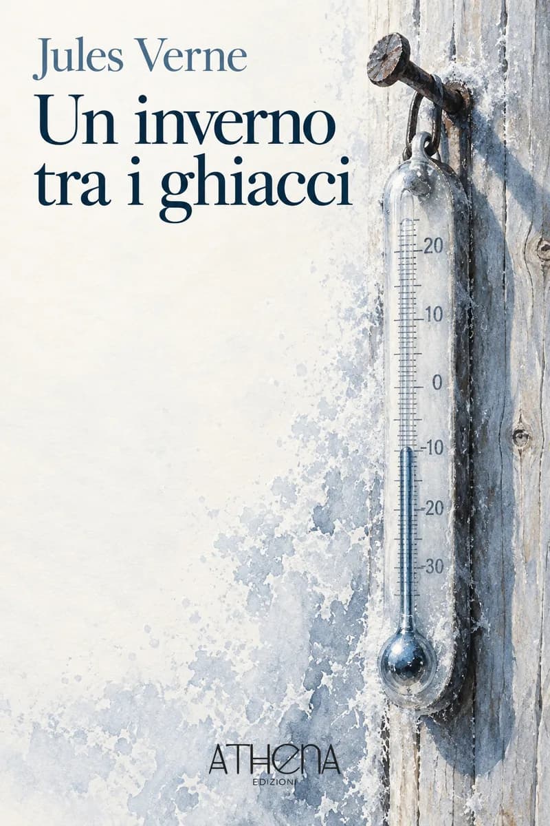 Un inverno tra i ghiacci di Jules Verne – copertina Edizioni Athena
