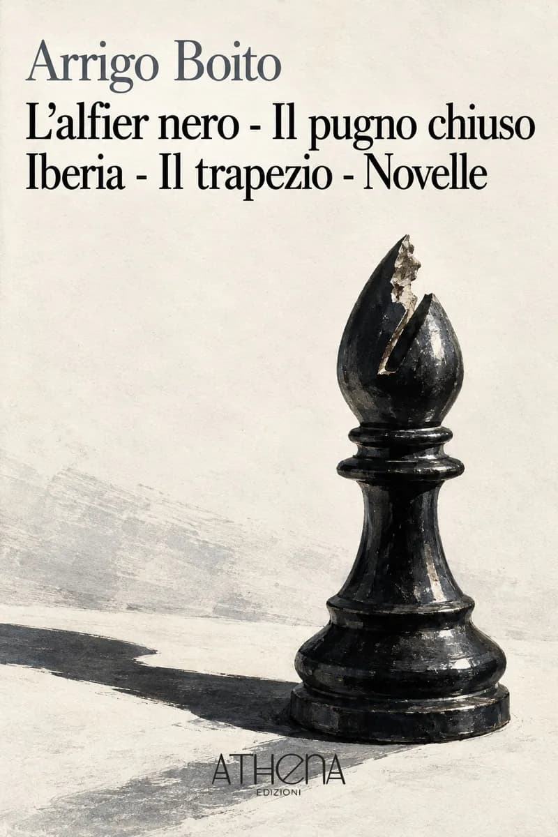 L'alfier nero - Il pugno chiuso - Iberia - Il trapezio - Novelle di Arrigo Boito – copertina Edizioni Athena
