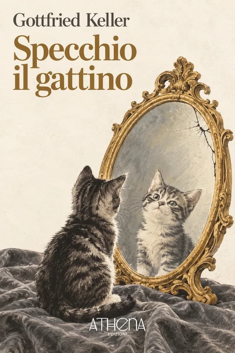 Specchio il gattino di Gottfried Keller – copertina Edizioni Athena