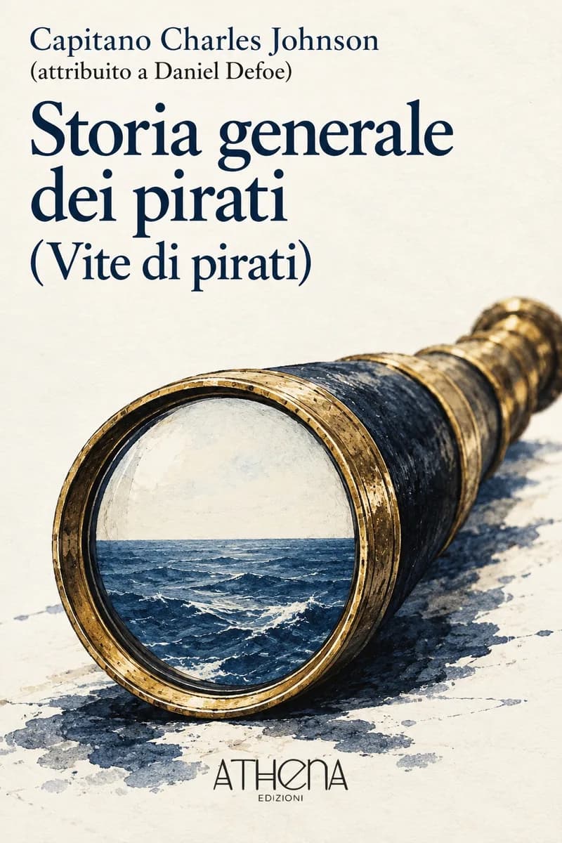 Storia generale dei pirati (Vite di pirati) di Capitano Charles Johnson (attribuito a Daniel Defoe) – copertina Edizioni Athena