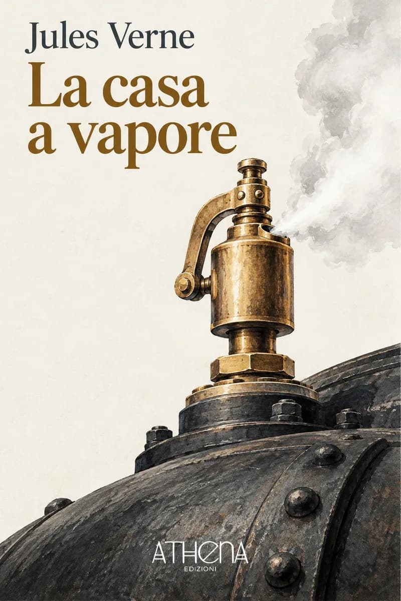 La casa a vapore di Jules Verne – copertina Edizioni Athena