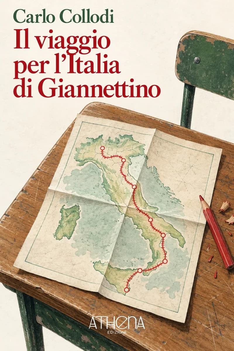 Il viaggio per l'Italia di Giannettino di Carlo Collodi – copertina Edizioni Athena
