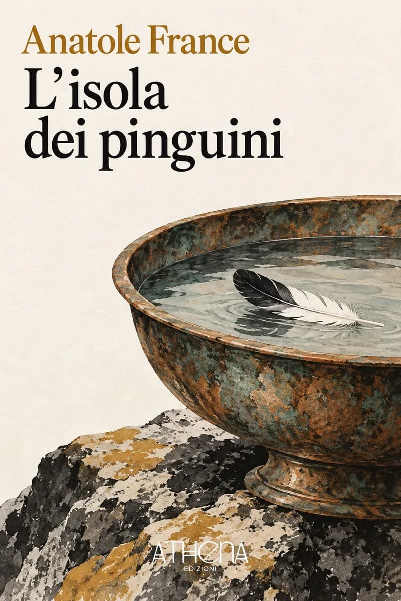 L'isola dei pinguini di Anatole France – copertina Edizioni Athena